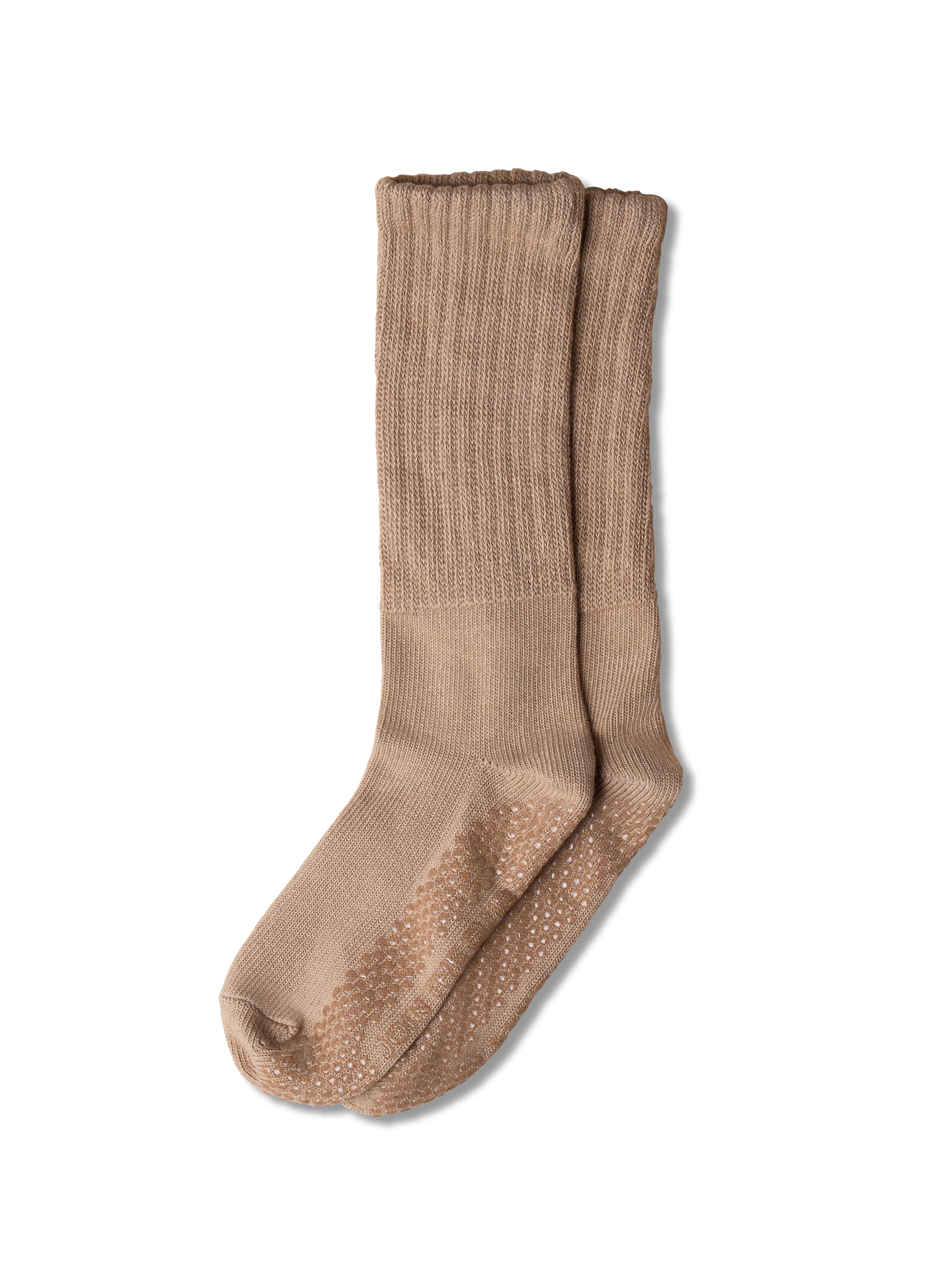 Diana Scrunch Pilates Grip Sock - Toffee