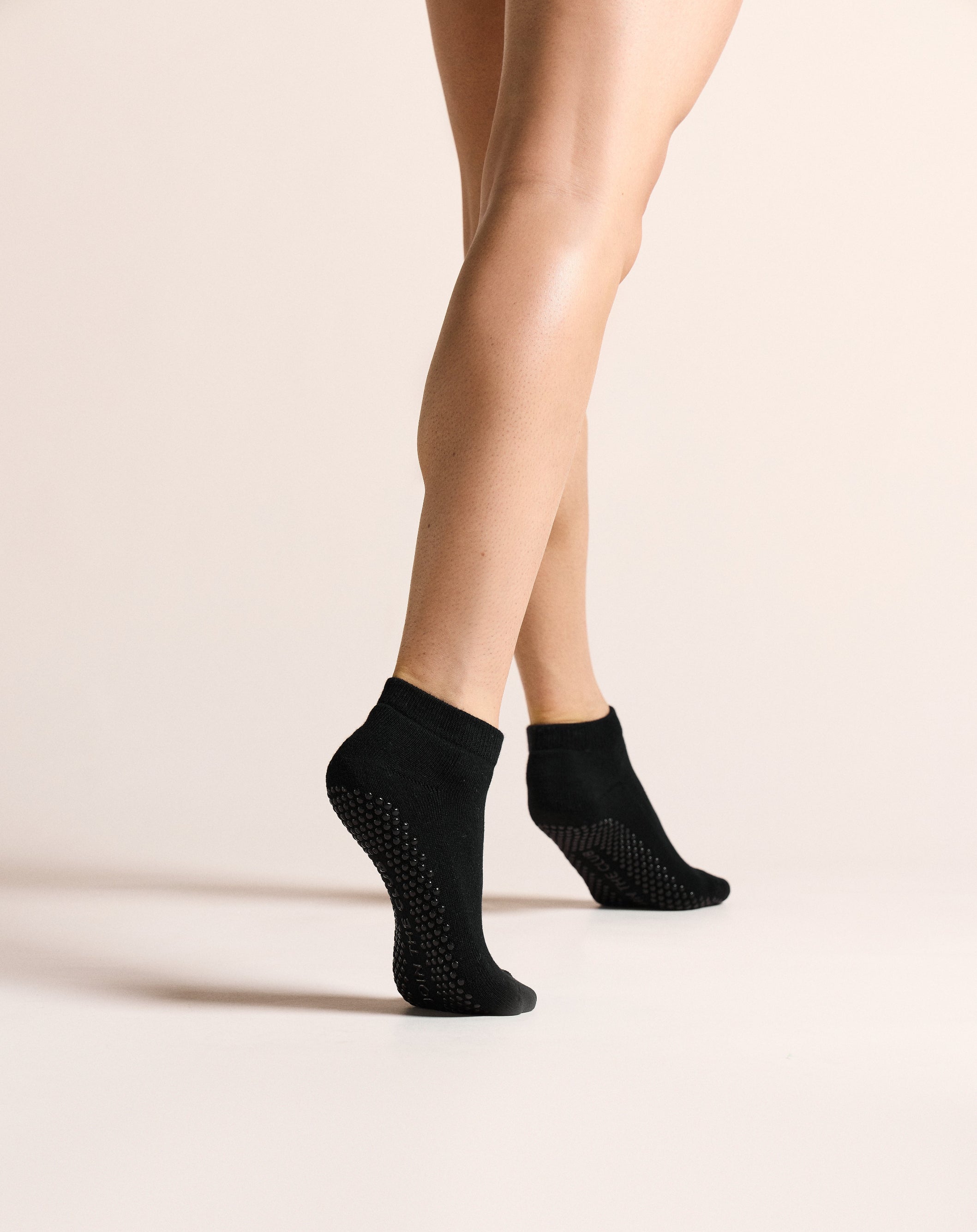 Classic Ankle Pilates Grip Sock - Black