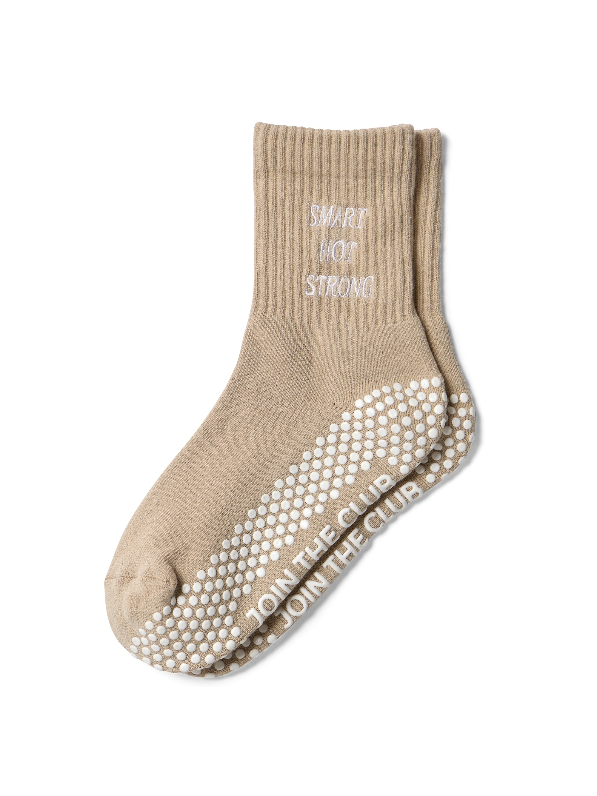 Smart Hot Strong Pilates Grip Sock - Beige