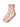 Checkered Crew Pilates Grip Sock - Pink/Beige