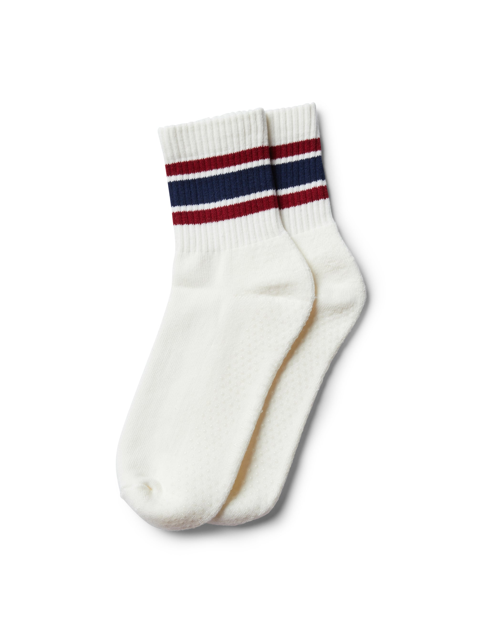 Retro Crew Pilates Grip Sock - Navy